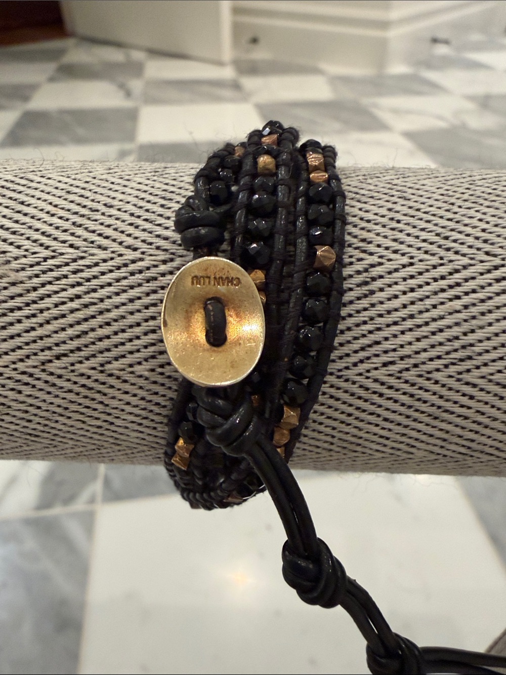 Chan Luu Black and Gold Multi-Strand Wrap Bracelet